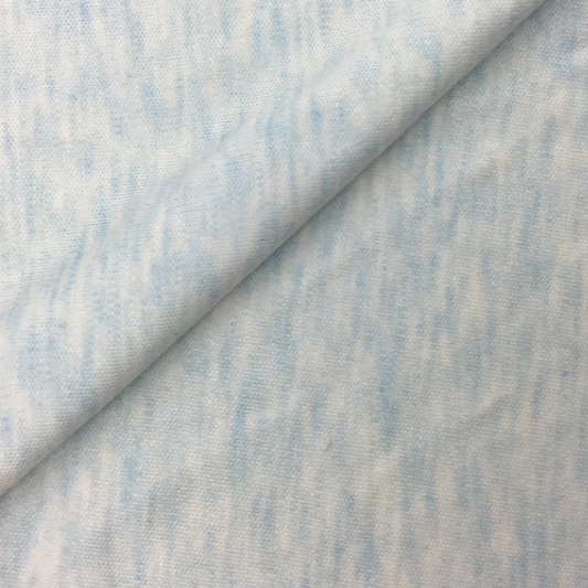 Bamboo Spandex Single Jersey (white x blue striped)