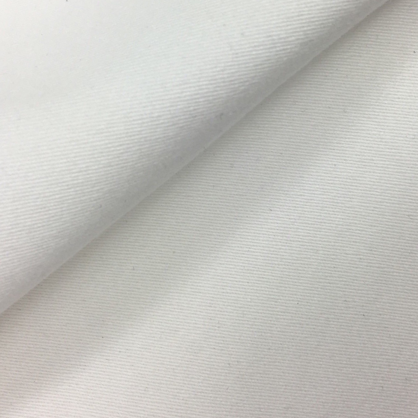 Organic Cotton Spandex Twill Weave (White)