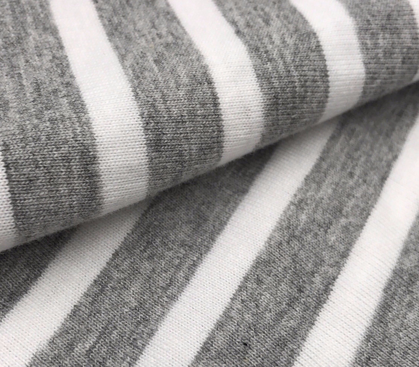 Organic Cotton Stripe Jersey (Red x White striped, Navy x White striped, Grey x White striped, Black x Grey striped)